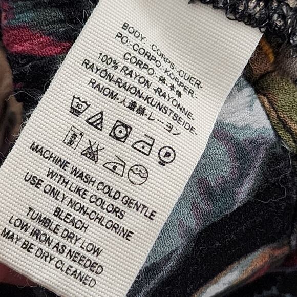 Free People In The Mix Cheetah Leopard Tropical XS Floral Print Pants - Picture 5 of 8